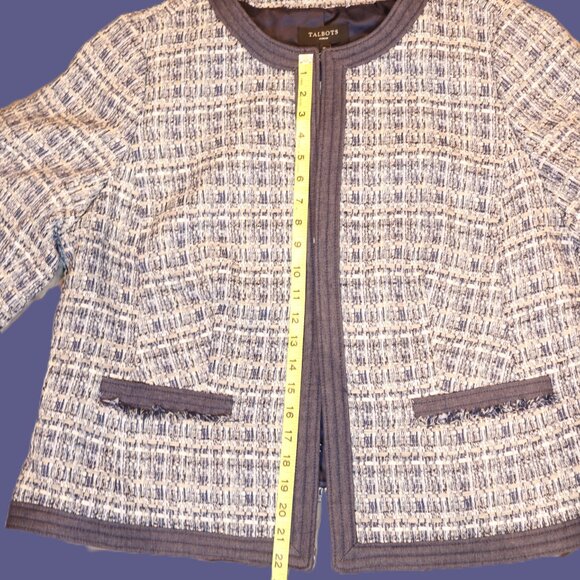 Talbots Tweed Jacket – Blue, Fully Lined – NWT – Size 18W - Picture 5 of 9